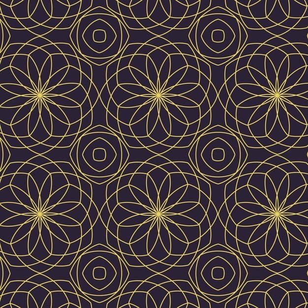 华丽金色植物花纹