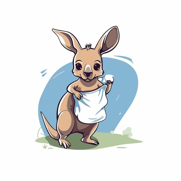 卡通袋鼠插画