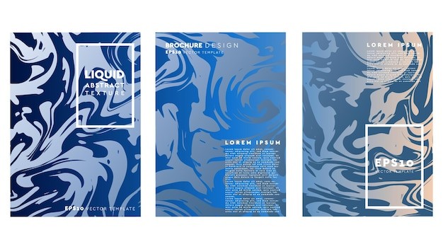 现代抽象多彩渐变液体流体海报模板