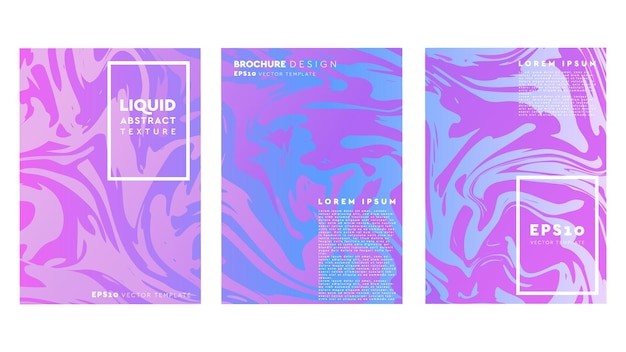 现代抽象多彩渐变液体流体海报模板