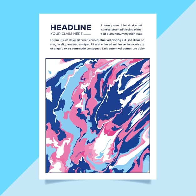 现代抽象多彩渐变液体流体海报模板