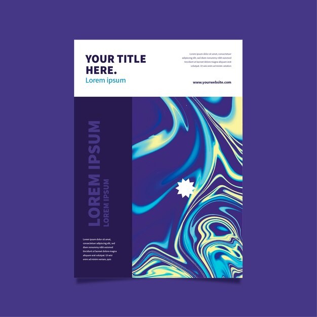 现代抽象多彩渐变液体流体海报模板