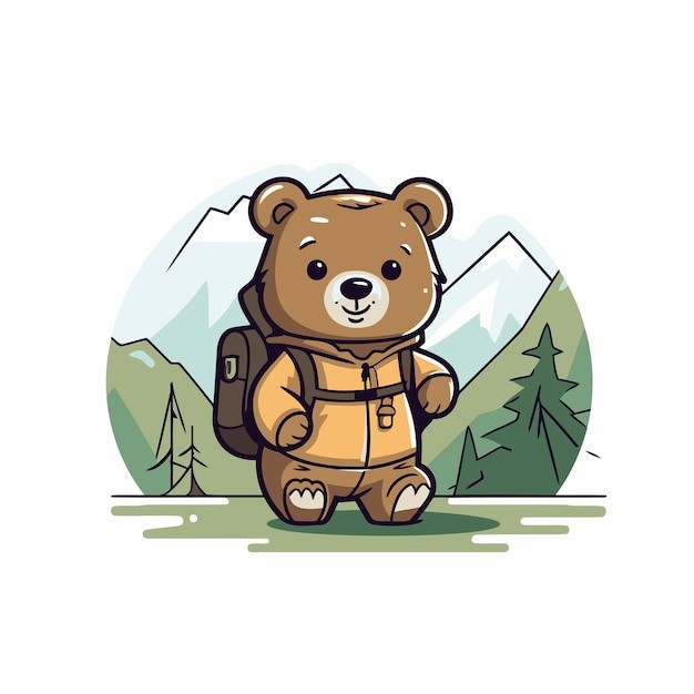 可爱卡通小熊插画