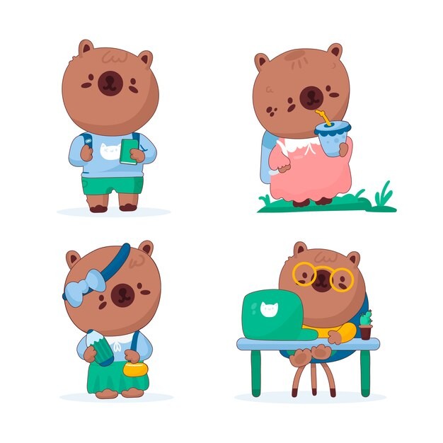 可爱卡通小熊插画