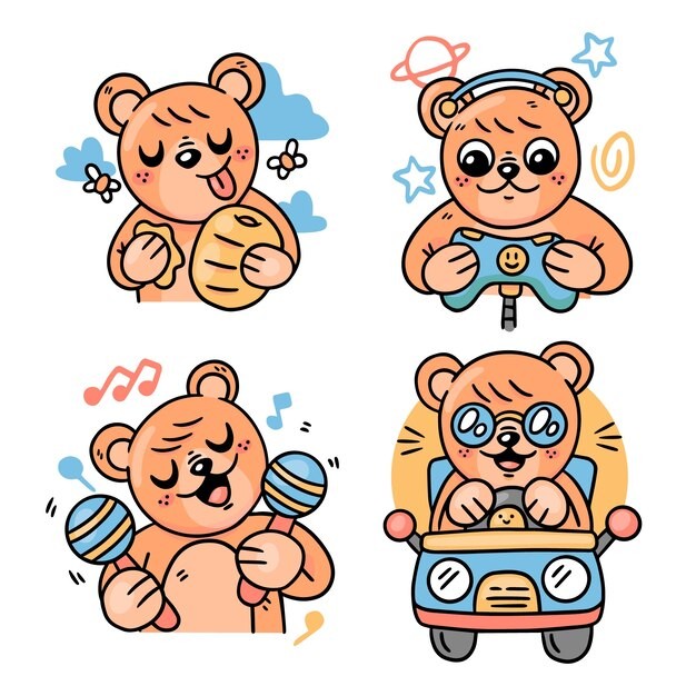 可爱卡通小熊插画