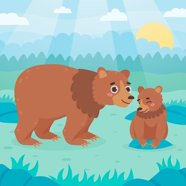 可爱卡通小熊插画