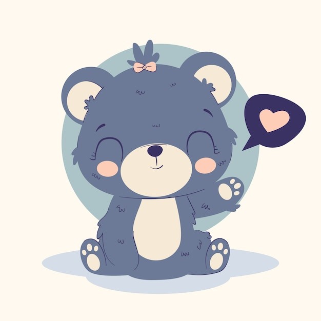 可爱卡通小熊插画