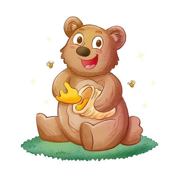 可爱卡通小熊插画