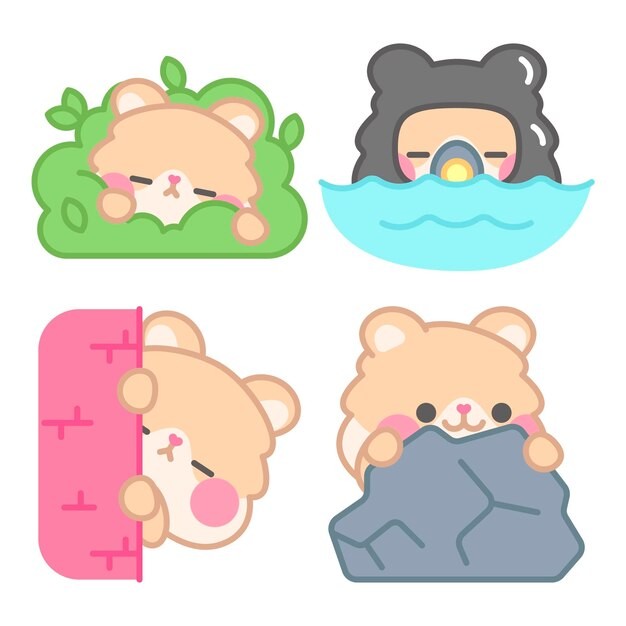 可爱卡通小熊插画