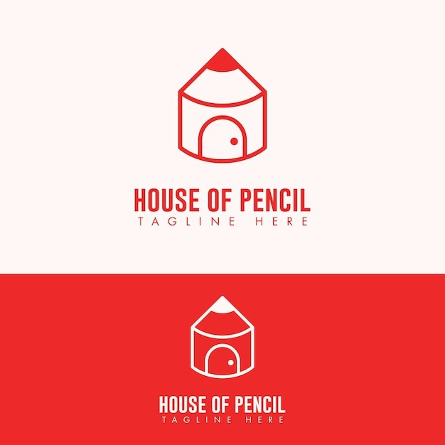 铅笔帐篷艺术标志logo