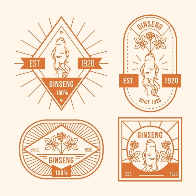 人参标签标志logo