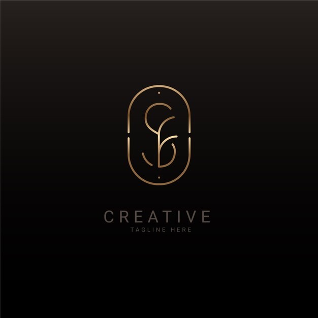 渐变字母FS字母SF标志logo