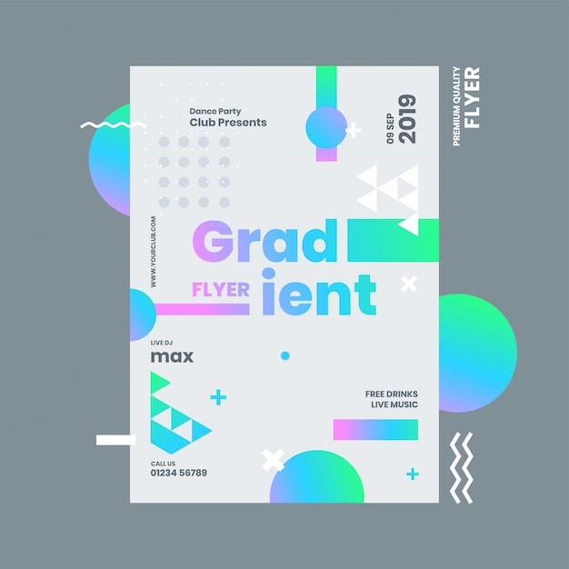 抽象几何元素海报设计模板