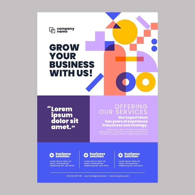 抽象商业商务海报设计模板