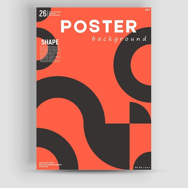 包豪斯抽象海报设计模板