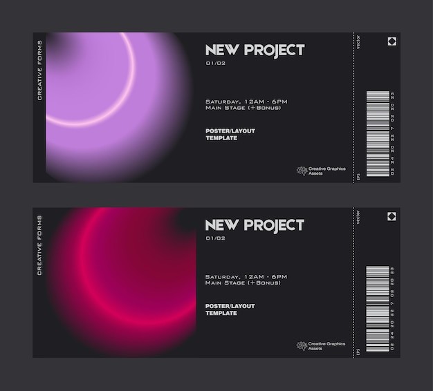 渐变模糊色彩海报设计模板