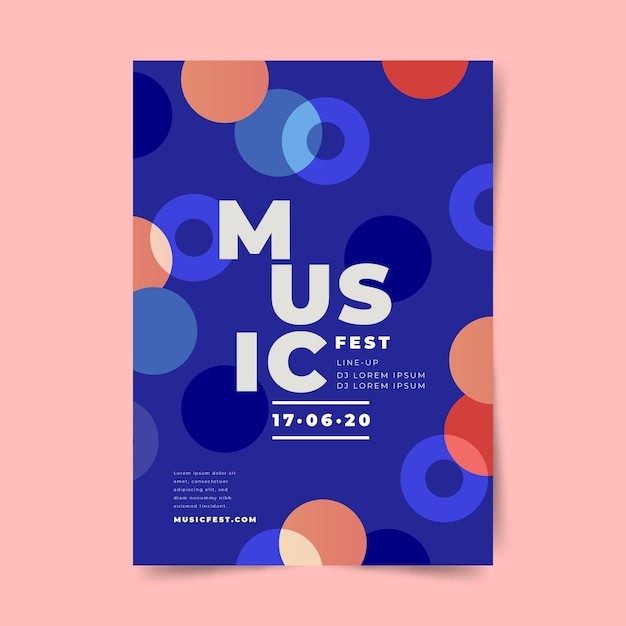 抽象圆圈海报设计模板