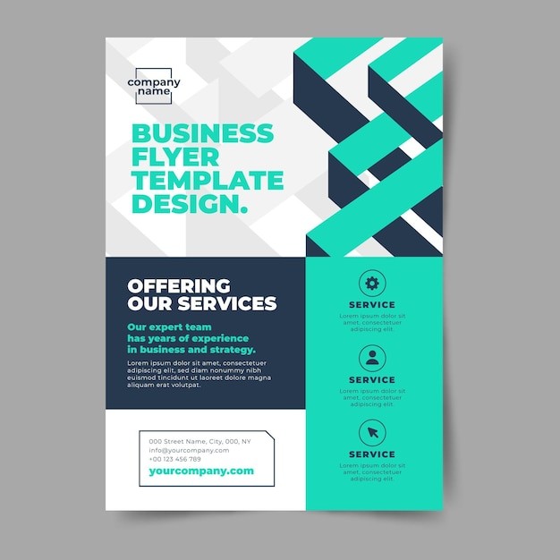 抽象企业业务海报设计模板