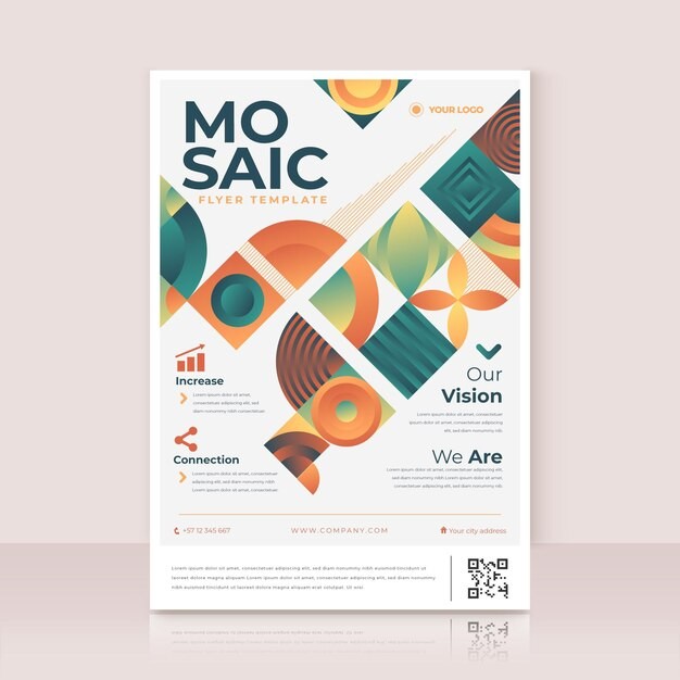 渐变抽象图形海报设计模板