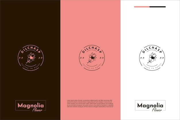 玉兰花朵标志logo