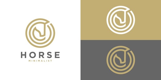 马头环形标志logo