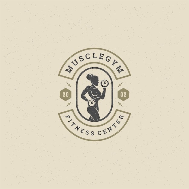 女人健身标志logo