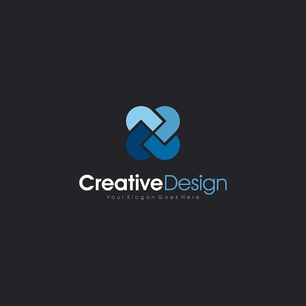 交错圆形标志logo