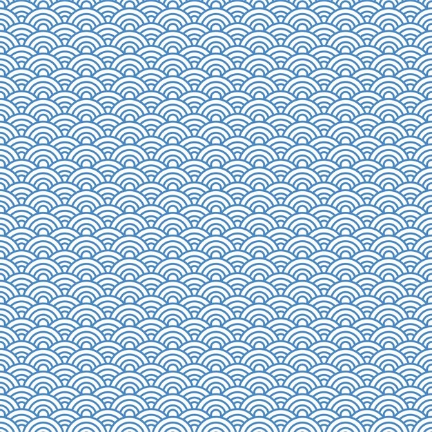 中国风中式青海波鱼鳞纹花纹