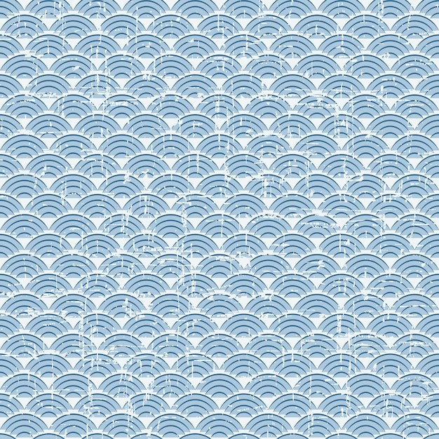 中国风中式青海波鱼鳞纹花纹