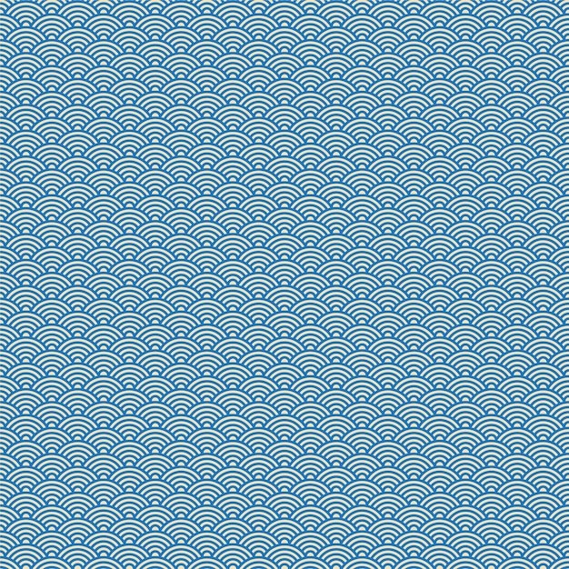 中国风中式青海波鱼鳞纹花纹