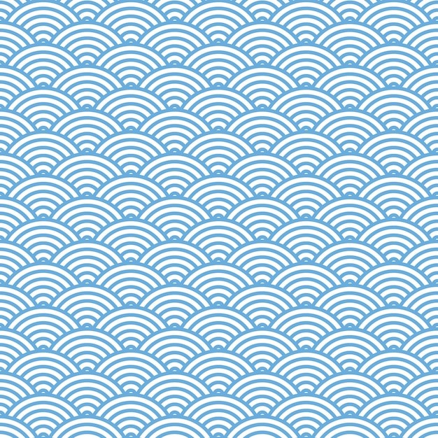 中国风中式青海波鱼鳞纹花纹