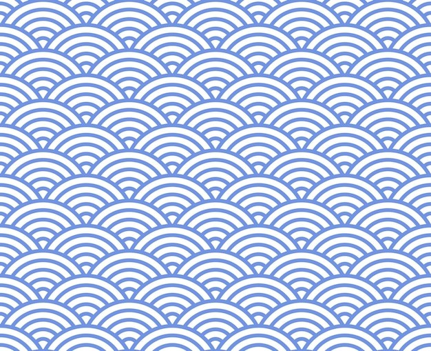 中国风中式青海波鱼鳞纹花纹