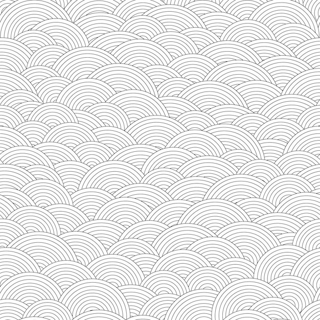 中国风中式青海波鱼鳞纹花纹