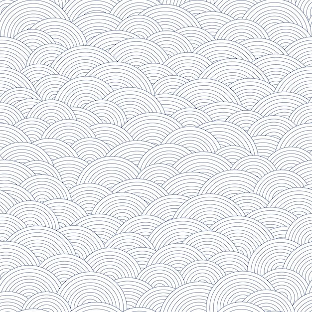 中国风中式青海波鱼鳞纹花纹