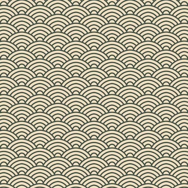 中国风中式青海波鱼鳞纹花纹