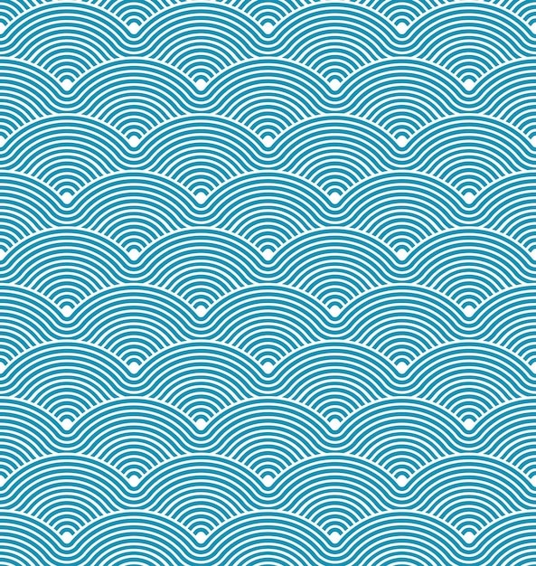 中国风中式青海波鱼鳞纹花纹