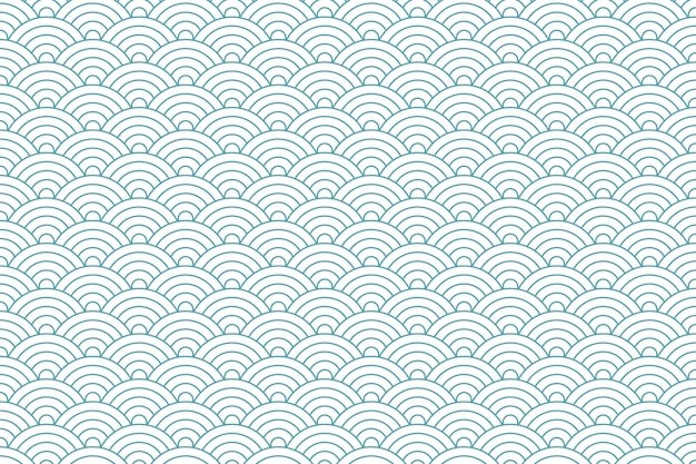 中国风中式青海波鱼鳞纹花纹