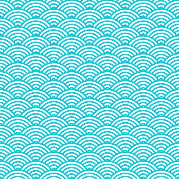 中国风中式青海波鱼鳞纹花纹