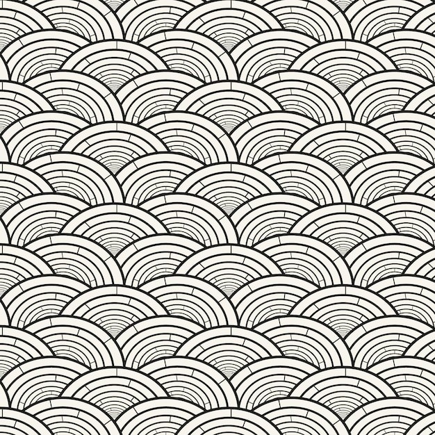 中国风中式青海波鱼鳞纹花纹