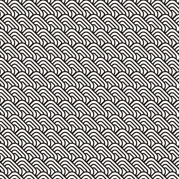 中国风中式青海波鱼鳞纹花纹