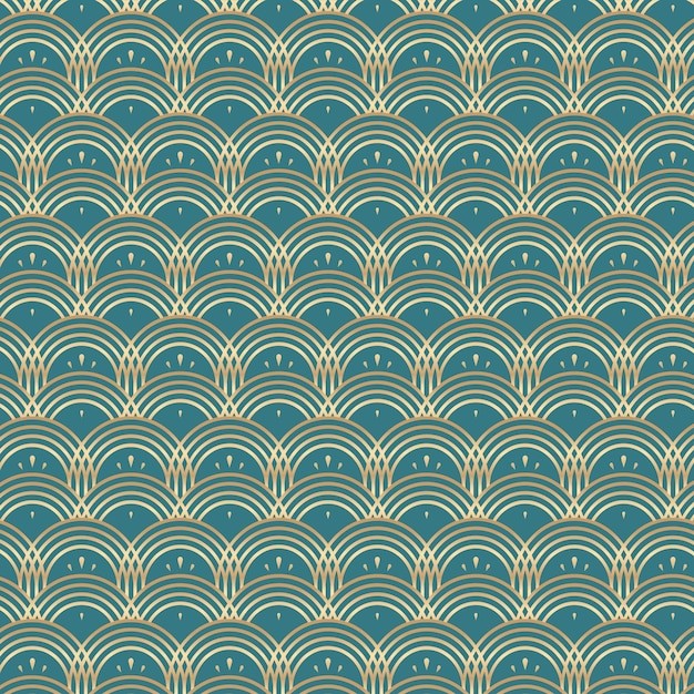 中国风中式青海波鱼鳞纹花纹