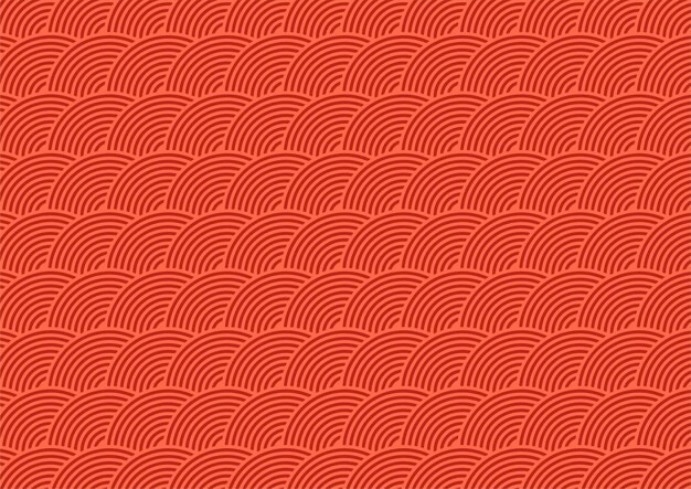 中国风中式青海波鱼鳞纹花纹