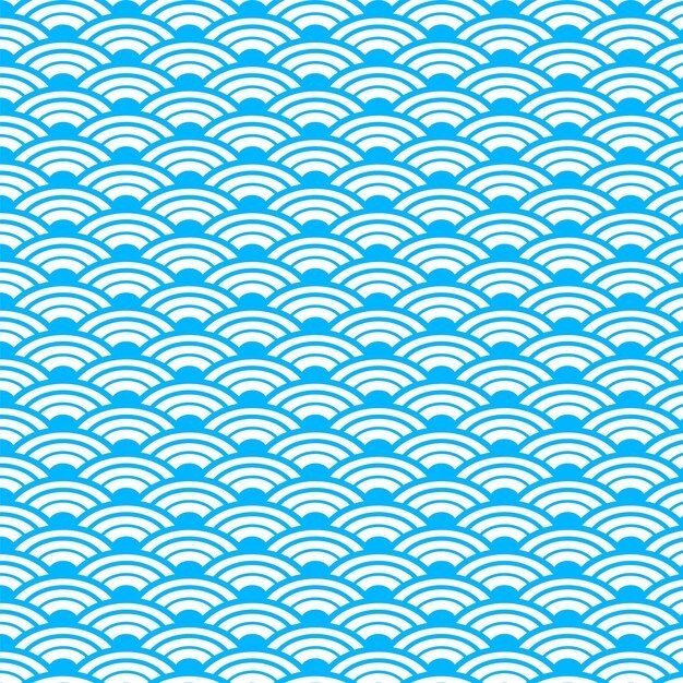 中国风中式青海波鱼鳞纹花纹