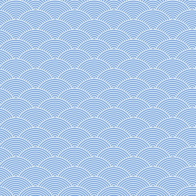 中国风中式青海波鱼鳞纹花纹