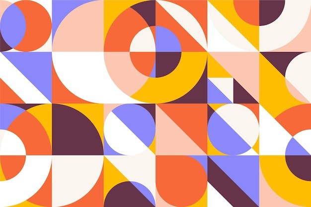 马赛克抽象平面几何构成图形花纹