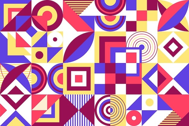 马赛克抽象平面几何构成图形花纹