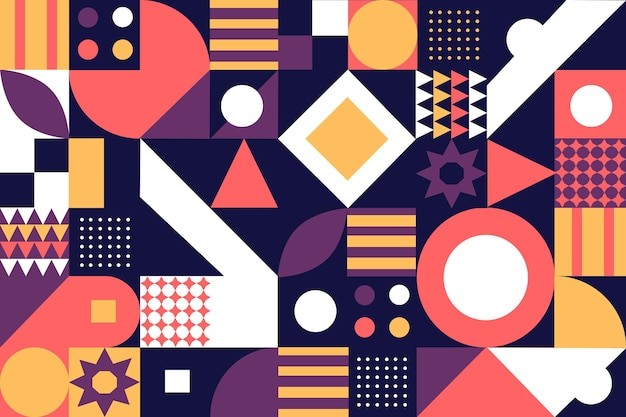 马赛克抽象平面几何构成图形花纹