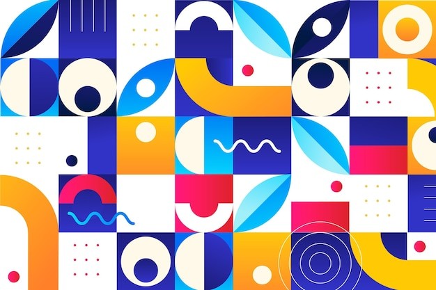 马赛克抽象平面几何构成图形花纹