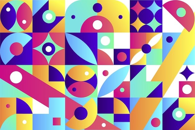 马赛克抽象平面几何构成图形花纹