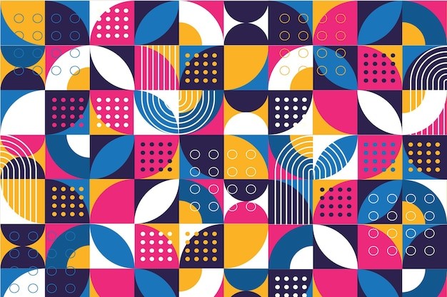 马赛克抽象平面几何构成图形花纹